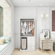 Elegant White Wood Closet Organizer