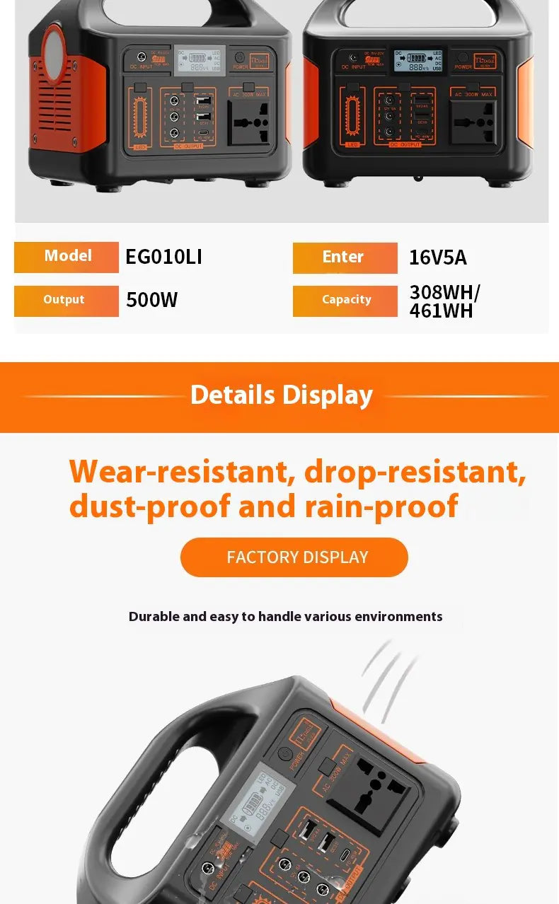 500W Outdoor Portable Power Station