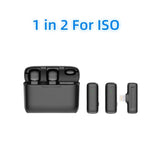 Wireless Lavalier Microphone Set with Charging Case, 1-to-2 2.4G Noise Cancelling Clip-on Mic for Live Broadcast & Streaming