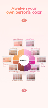 [WAKEMAKE] Soft Blurring Eye Palette Renewal 14g - #02 Lively Blurring