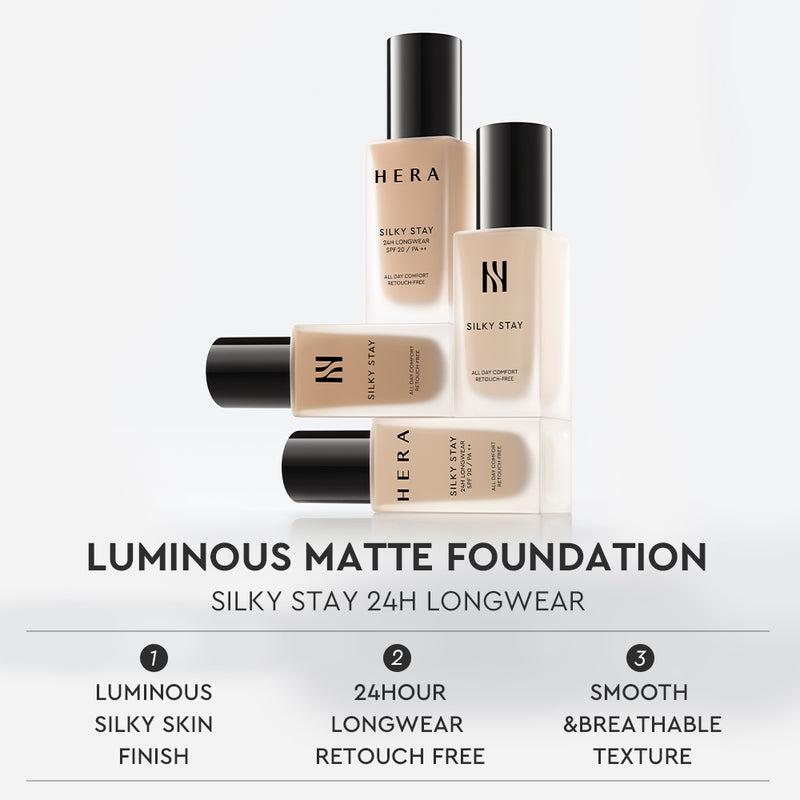 Silky Stay Foundation 24h Longwear PA++ 30g - 25N1 AMBER