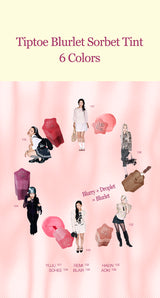 [Tiptoe] Blurlet Sorbet Tint 4ml - 6 Colors