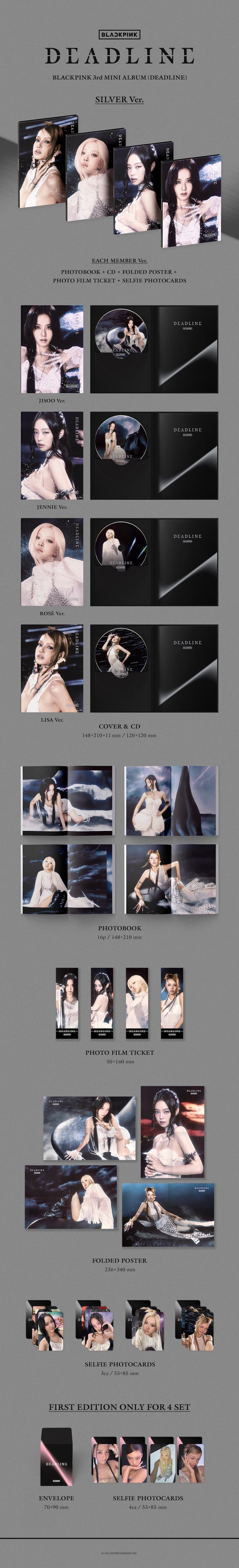 BLACKPINK 3rd MINI ALBUM [DEADLINE] SILVER Ver. - LISA ver.