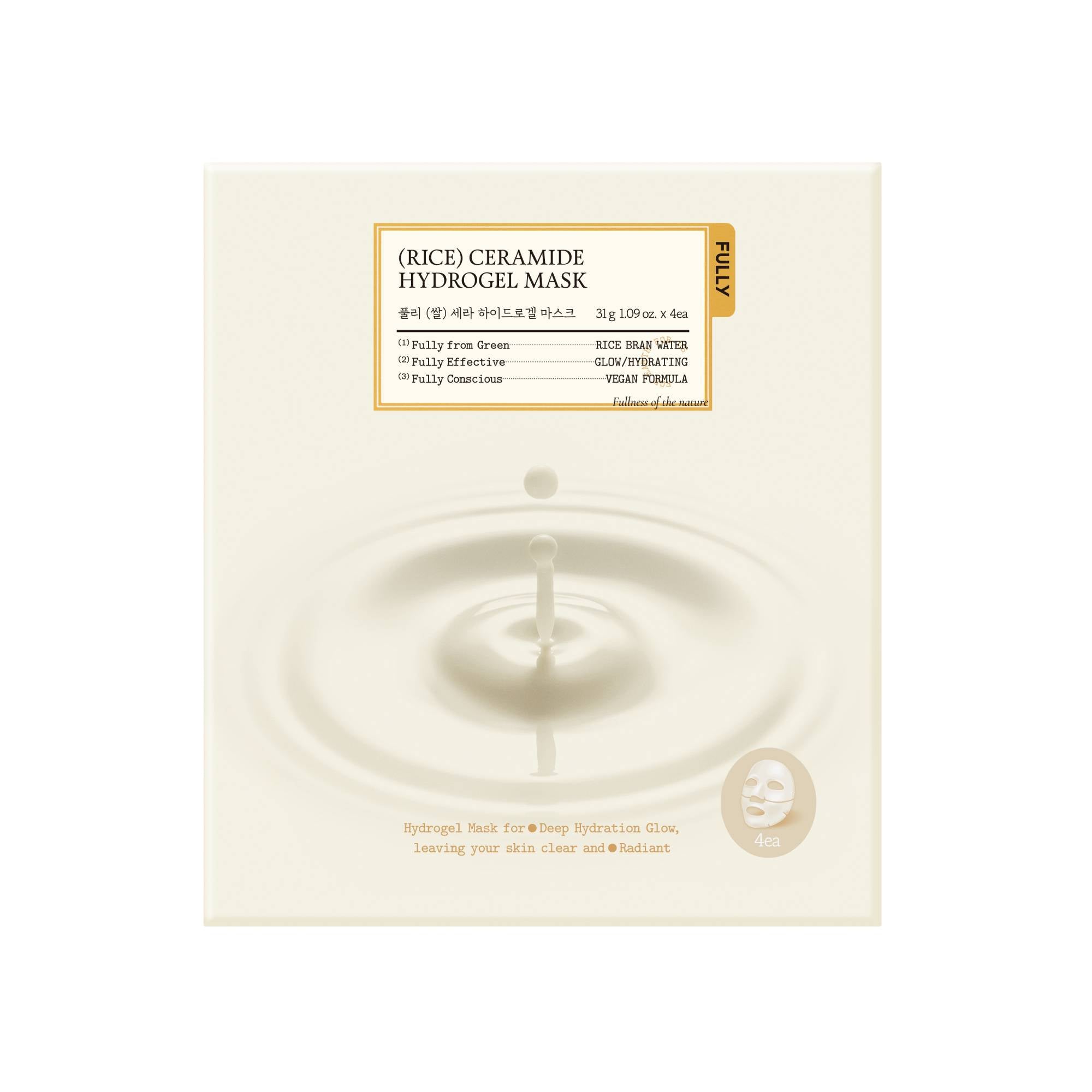 [FULLY] Rice Ceramide Hydrogel Mask 4ea