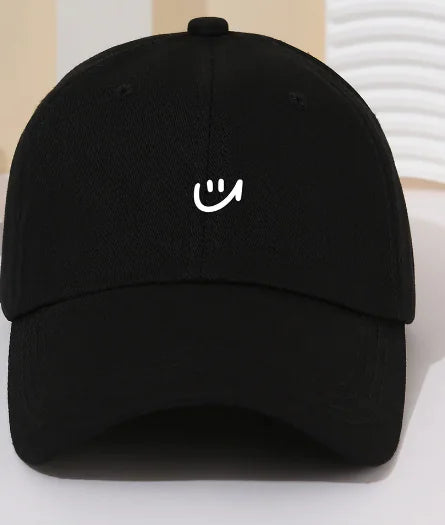 Vibes Baseball Cap with Smiley Face Design (One Piece)