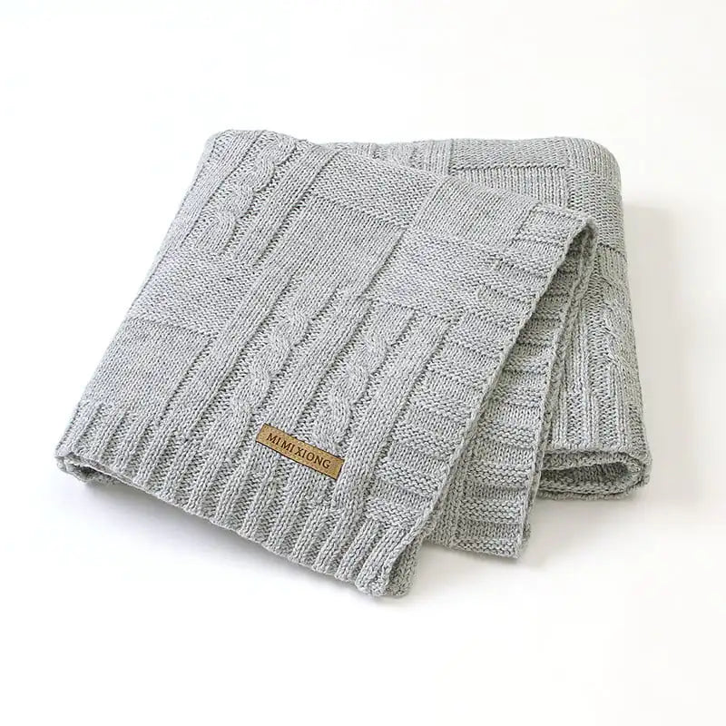 Solid Color Knitted Baby Blanket for Men and Women