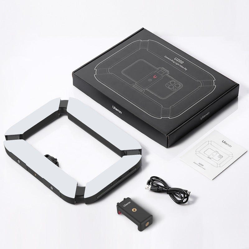 Ulanzi U200 Camera Ring Light Video Rig, Handheld LED Light for Professional Video Recording & Vlogging