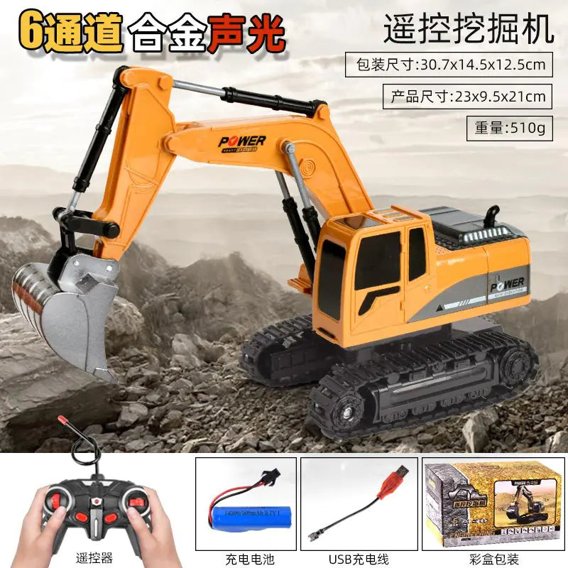 Large Alloy Remote Control Excavator Toy for Kids