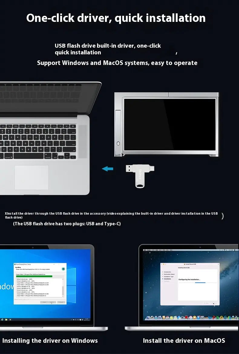Portable Dual-Screen Laptop Display