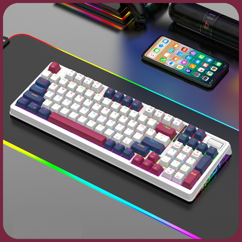 XUNFOX K85, Wired Mechanical Keyboard, Esports Gaming Keyboard, Hot Swappable, RGB Backlit
