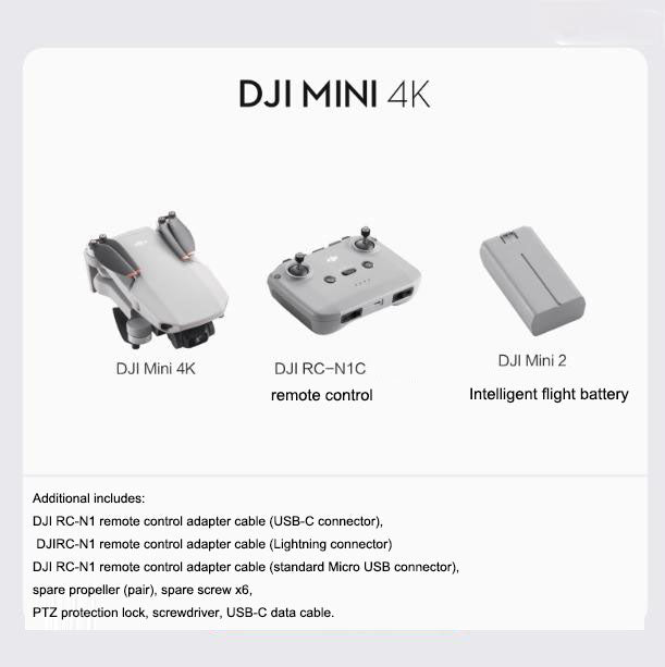 DJI Mini 4K Ultra HD Aerial Drone with Intelligent Range Shooting & Remote Control Aircraft