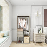 Gray Freestanding Closet Organizer