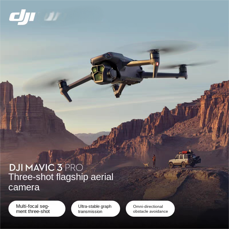 DJI Mavic 3 Pro Three-Camera Flagship Aerial Drone, Cine HD Professional Master Edition with Intelligent Flight Features