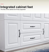 White Solid Wood Wardrobe 74"