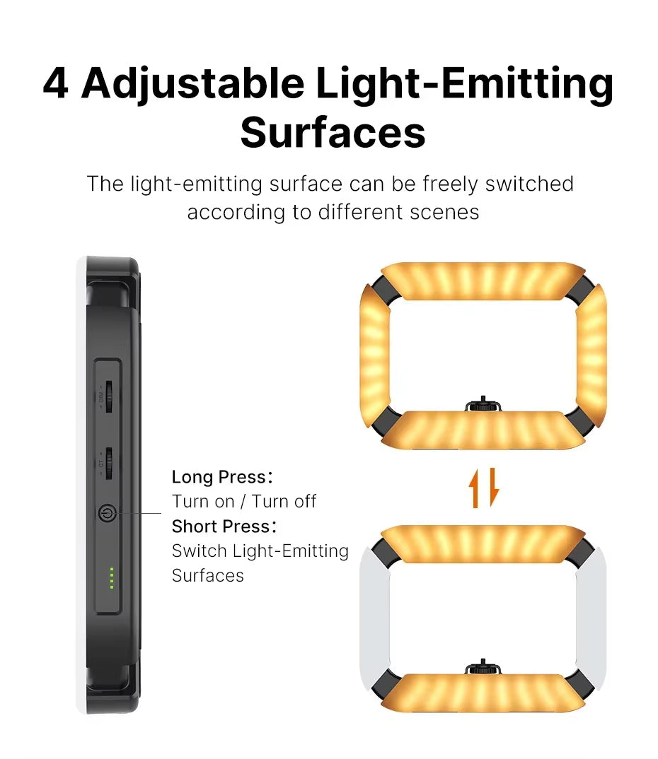 Ulanzi U200 Camera Ring Light Video Rig, Handheld LED Light for Professional Video Recording & Vlogging