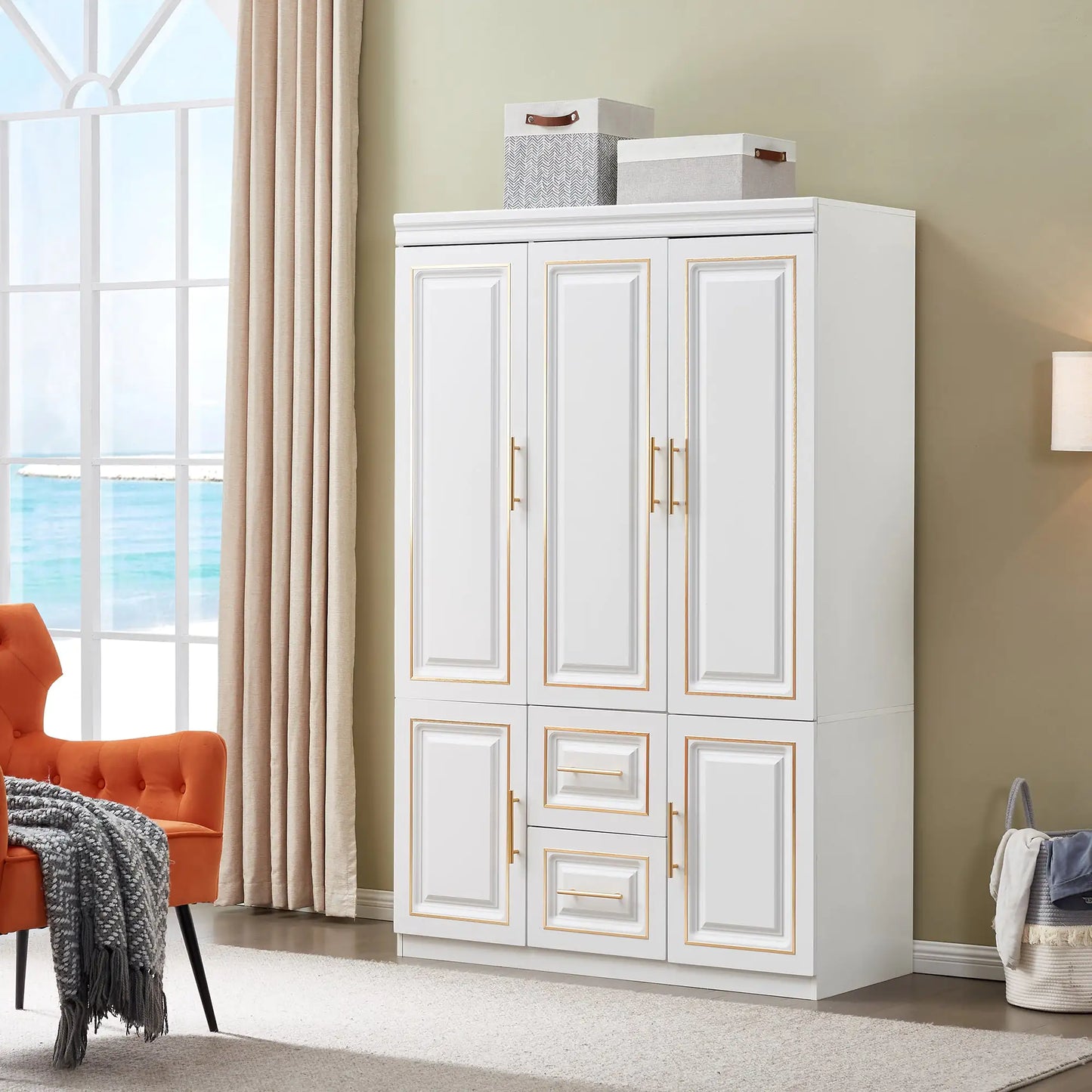 Sleek 3-Door Bedroom Armoire
