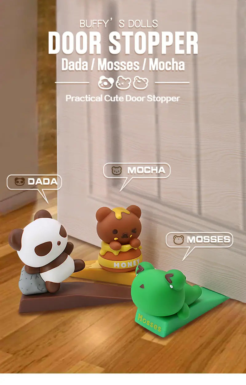 Cute Cartoon Anti-Pinch Door Stopper with Suction Bumper