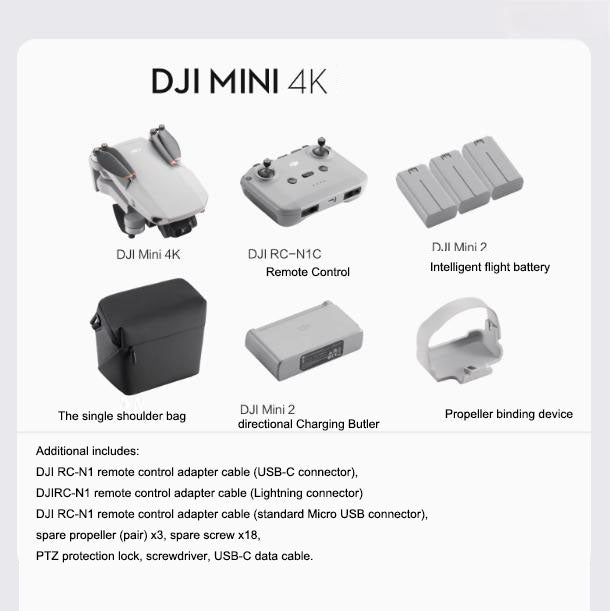 DJI Mini 4K Ultra HD Aerial Drone with Intelligent Range Shooting & Remote Control Aircraft
