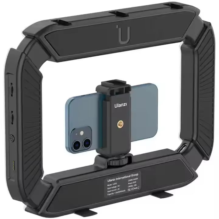 Ulanzi U200 Camera Ring Light Video Rig, Handheld LED Light for Professional Video Recording & Vlogging