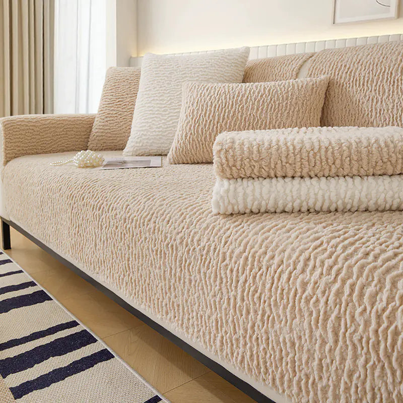 Fleece Sofa Cushion Cover for All Seasons (European Style)