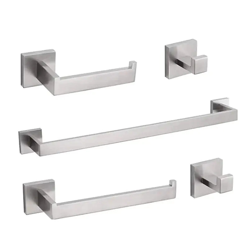 5-Piece Stainless Steel Gold Towel Rack Set