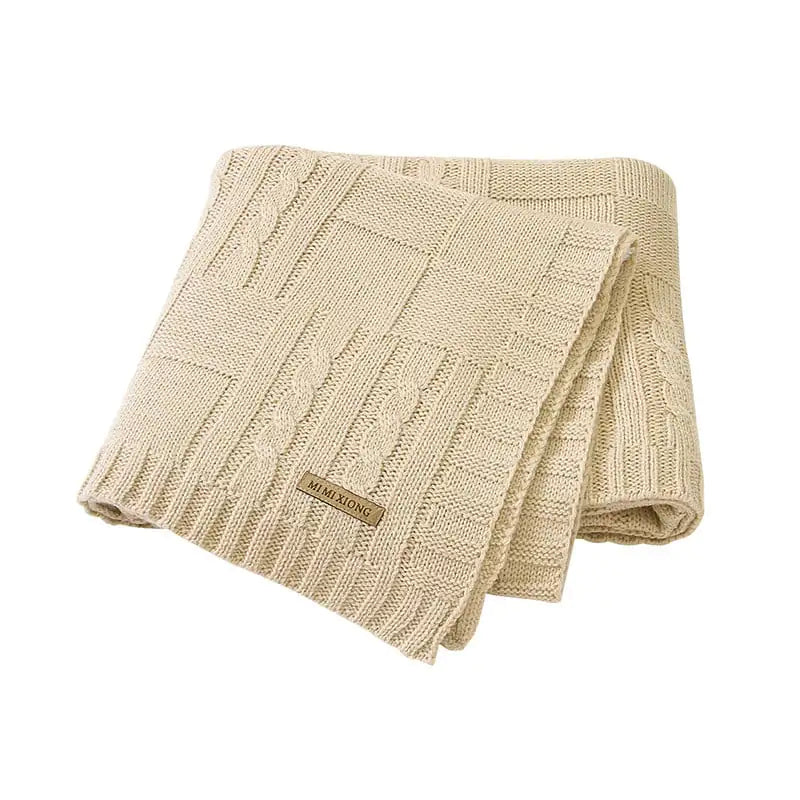 Solid Color Knitted Baby Blanket for Men and Women