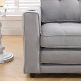 VIDEO Provided 3-in-1 Upholstered Futon Sofa Convertible Sofa Bed,Foldable Tufted Loveseat With Pull Out Sleeper Couch Bed