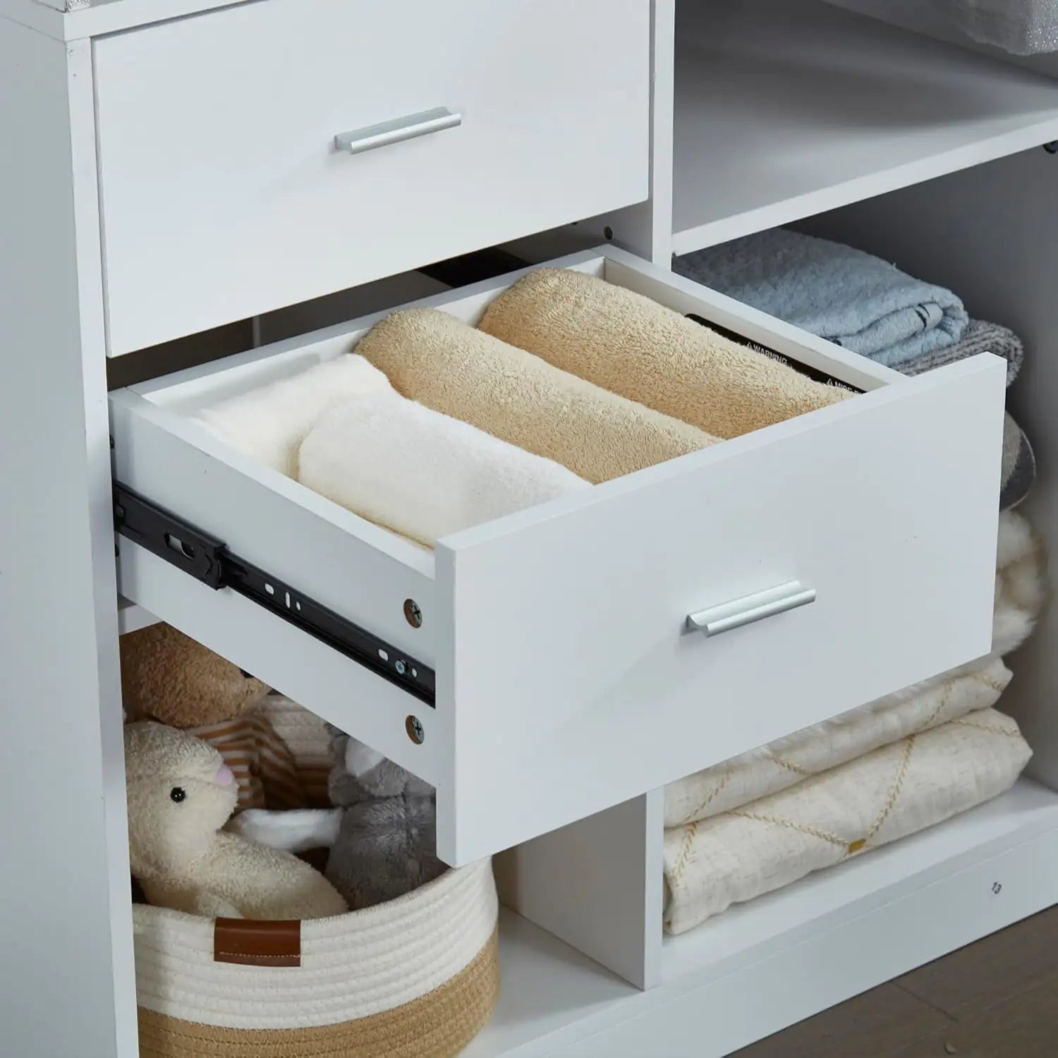 Gray Freestanding Closet Organizer