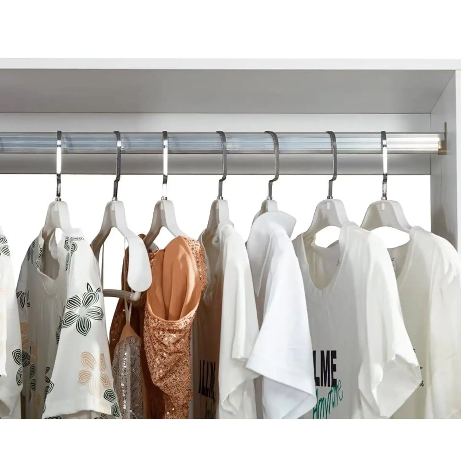 Elegant White Wood Closet Organizer