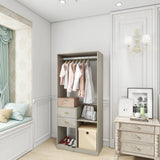 Gray Freestanding Closet Organizer