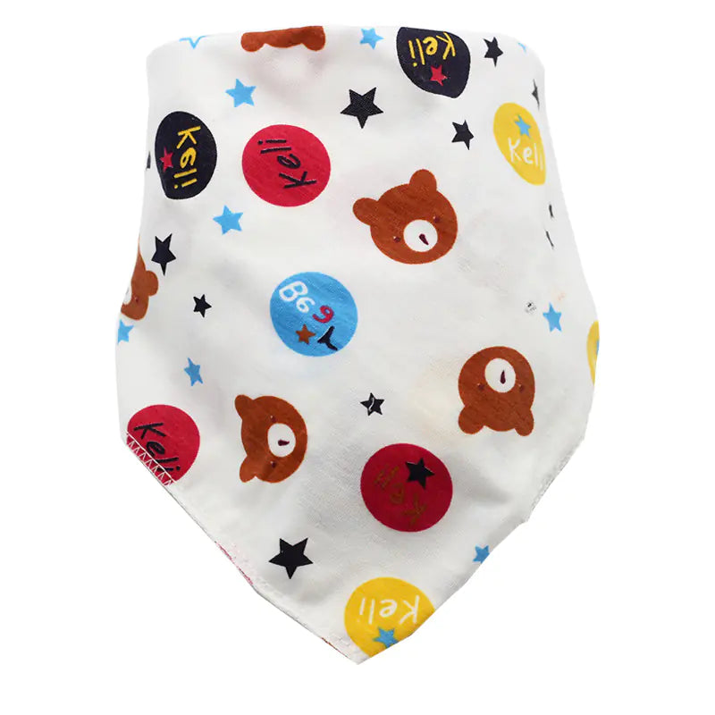 Waterproof Cotton Baby Bibs with Cartoon Design