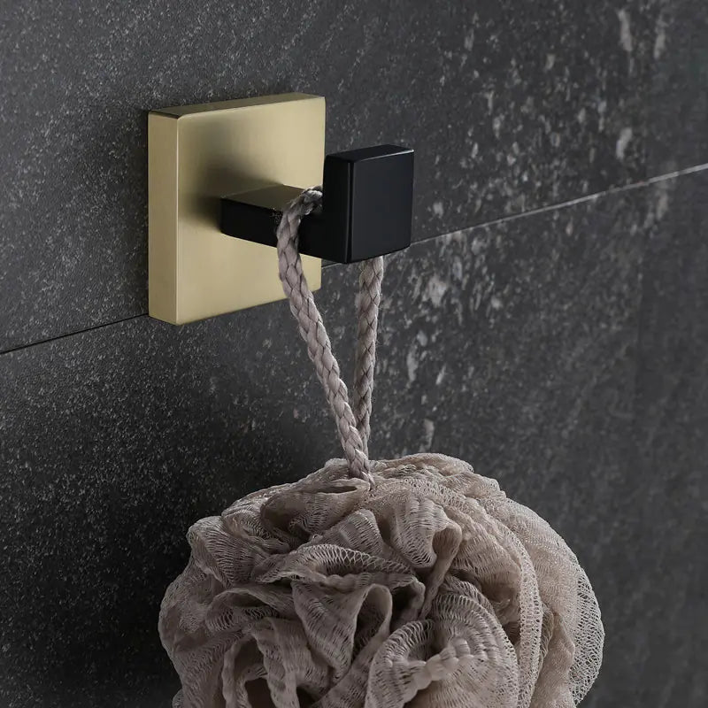 5-Piece Stainless Steel Gold Towel Rack Set