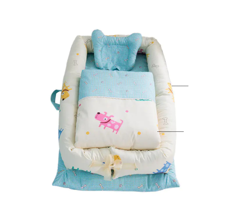 Foldable Portable Crib with Bionic Infant Mattress