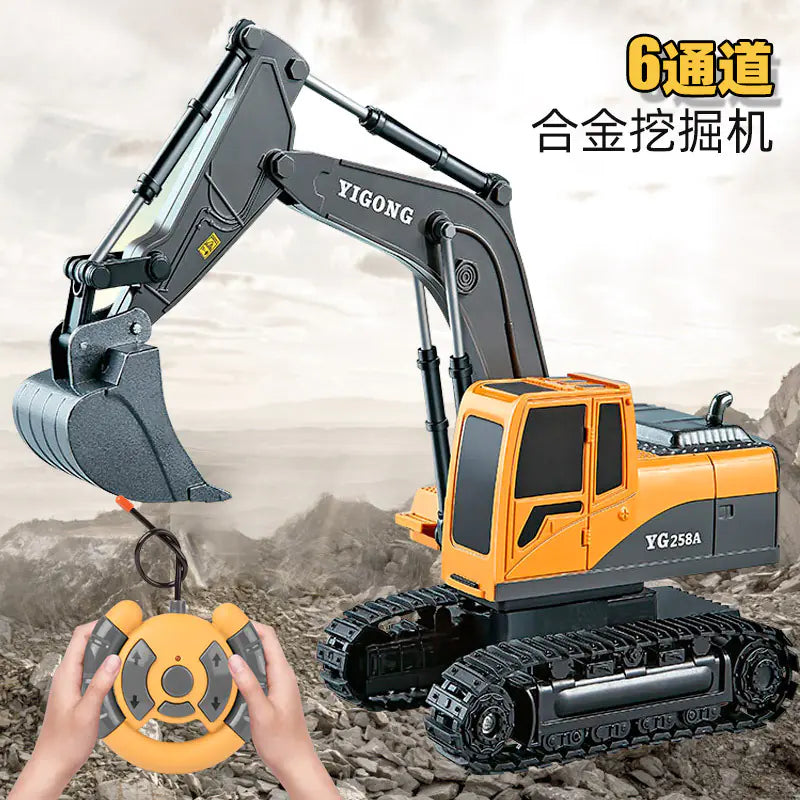 Large Alloy Remote Control Excavator Toy for Kids