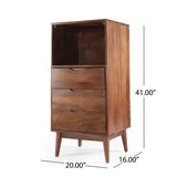 Wooden Three Bucket Cabinet