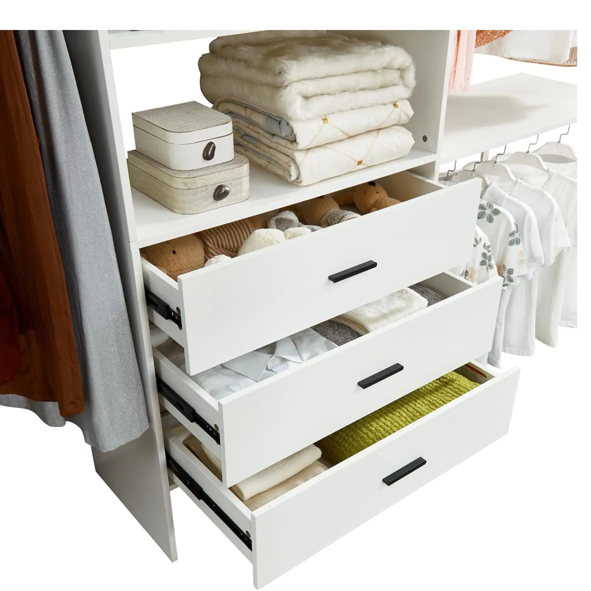 Modern White Closet Organizer