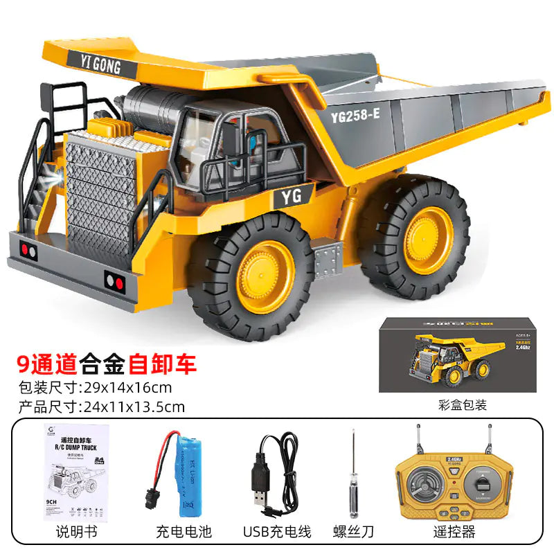 Large Alloy Remote Control Excavator Toy for Kids