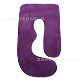 J-Shaped Pregnancy Pillow with Crystal Velvet Cover