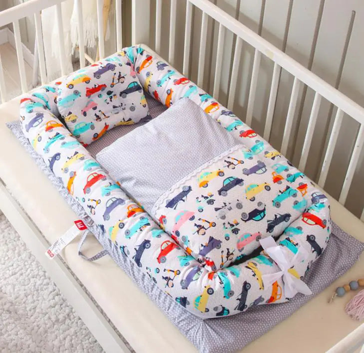 Foldable Portable Crib with Bionic Infant Mattress