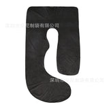 J-Shaped Pregnancy Pillow with Crystal Velvet Cover