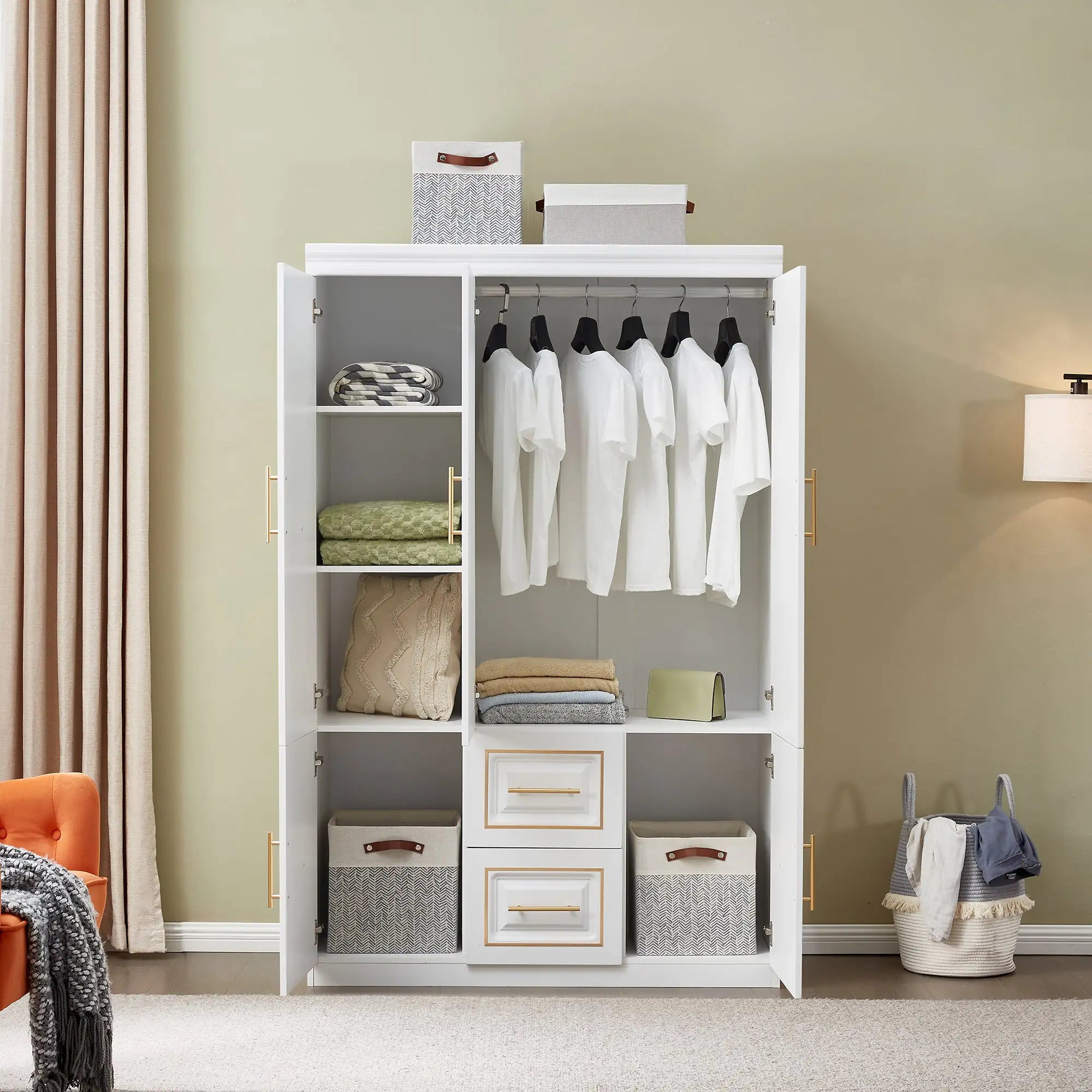 Sleek 3-Door Bedroom Armoire