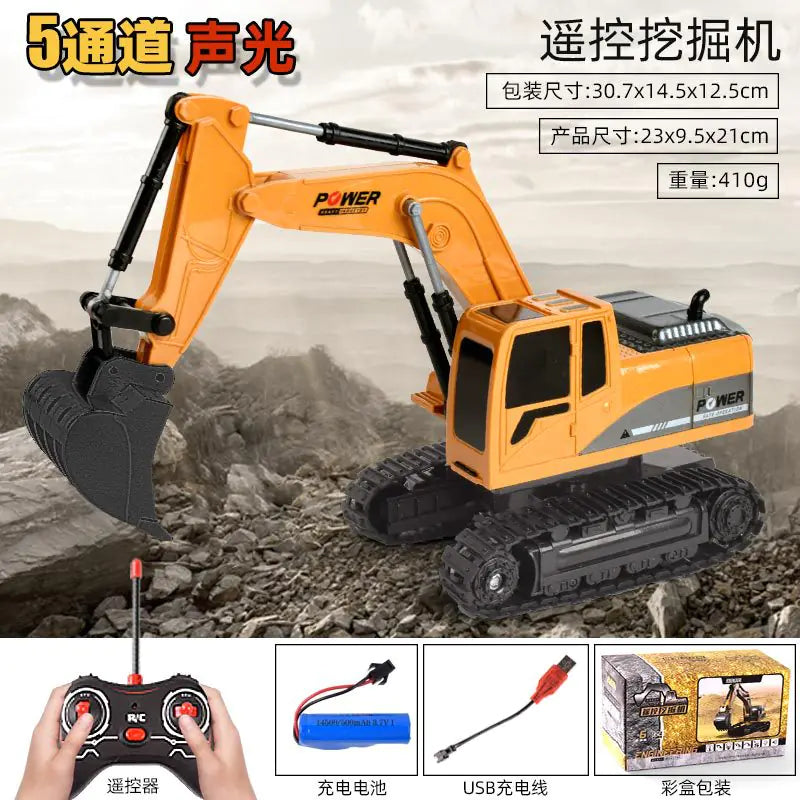 Large Alloy Remote Control Excavator Toy for Kids