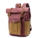 Retro Male Travel Backpack for Students