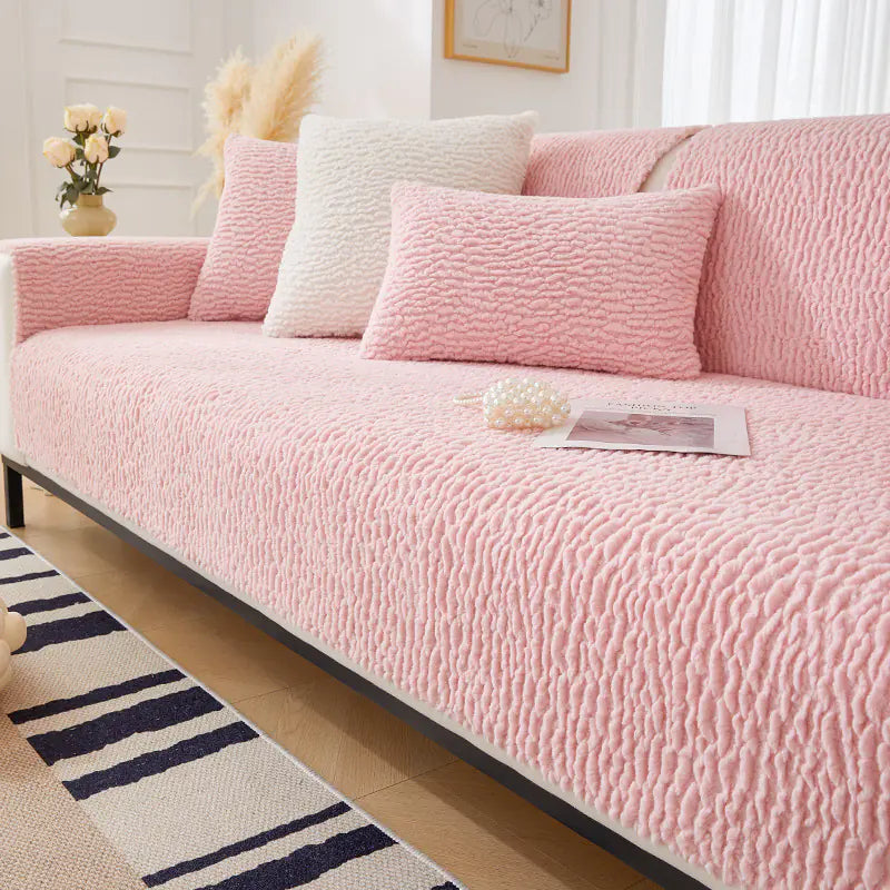 Fleece Sofa Cushion Cover for All Seasons (European Style)