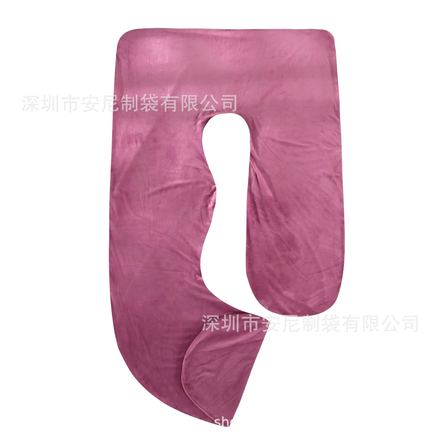 J-Shaped Pregnancy Pillow with Crystal Velvet Cover