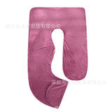 J-Shaped Pregnancy Pillow with Crystal Velvet Cover