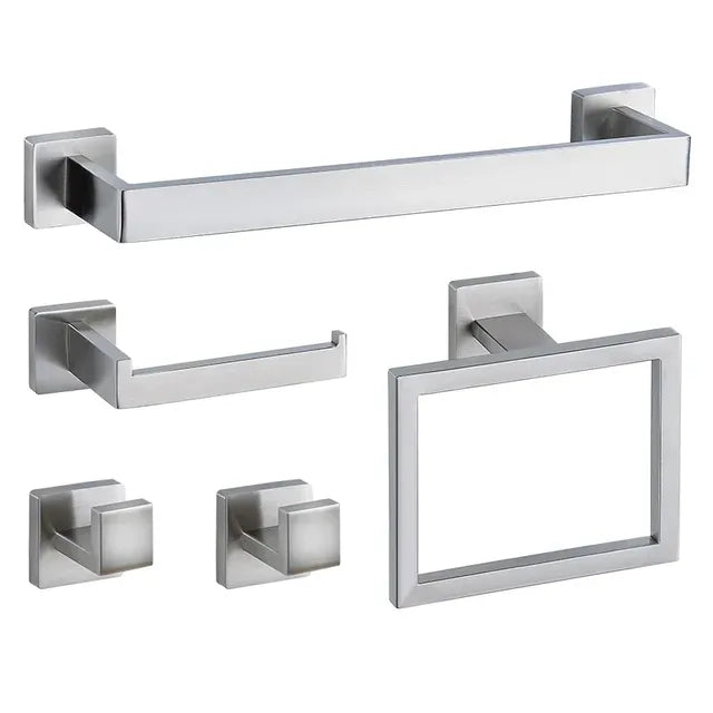 Wall-Mounted Stainless Steel Bathroom Hardware Set