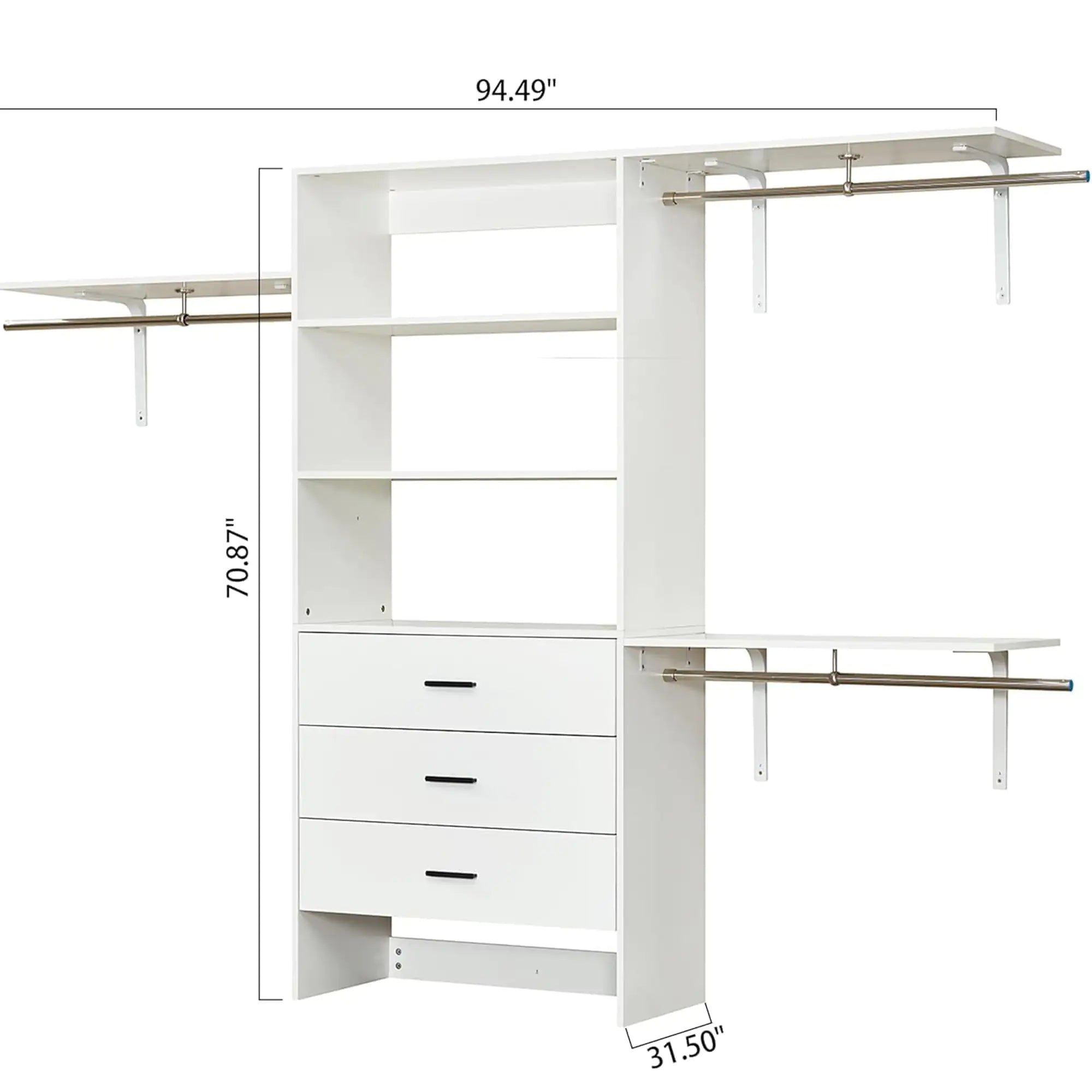 Modern White Closet Organizer