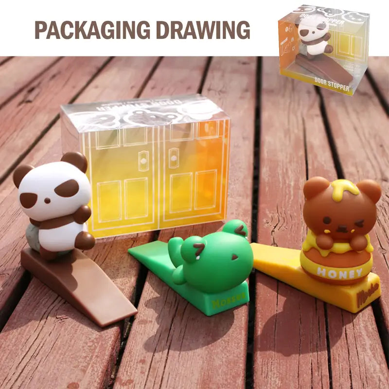 Cute Cartoon Anti-Pinch Door Stopper with Suction Bumper