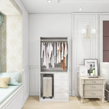 Elegant White Wood Closet Organizer